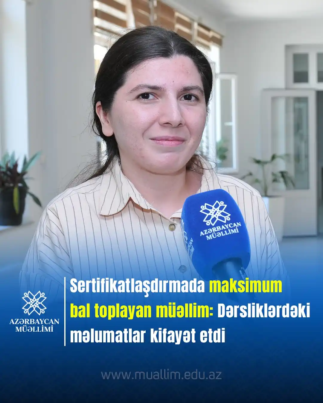 Image from Elm və təhsil media: Bakının Nizami rayonundakı 1 nömrəli idman liseyinin ingilis dili müəl...