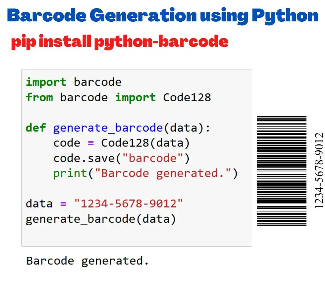 Image from Coding Projects: Barcode Generator using Python ✌️...