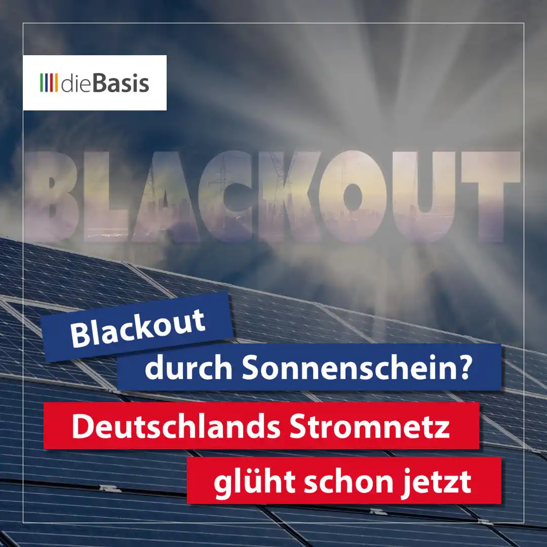 Image from dieBasis NRW: ☀️ *Blackout durch Sonnenschein? Deutschlands Stromnetz glüht schon je...