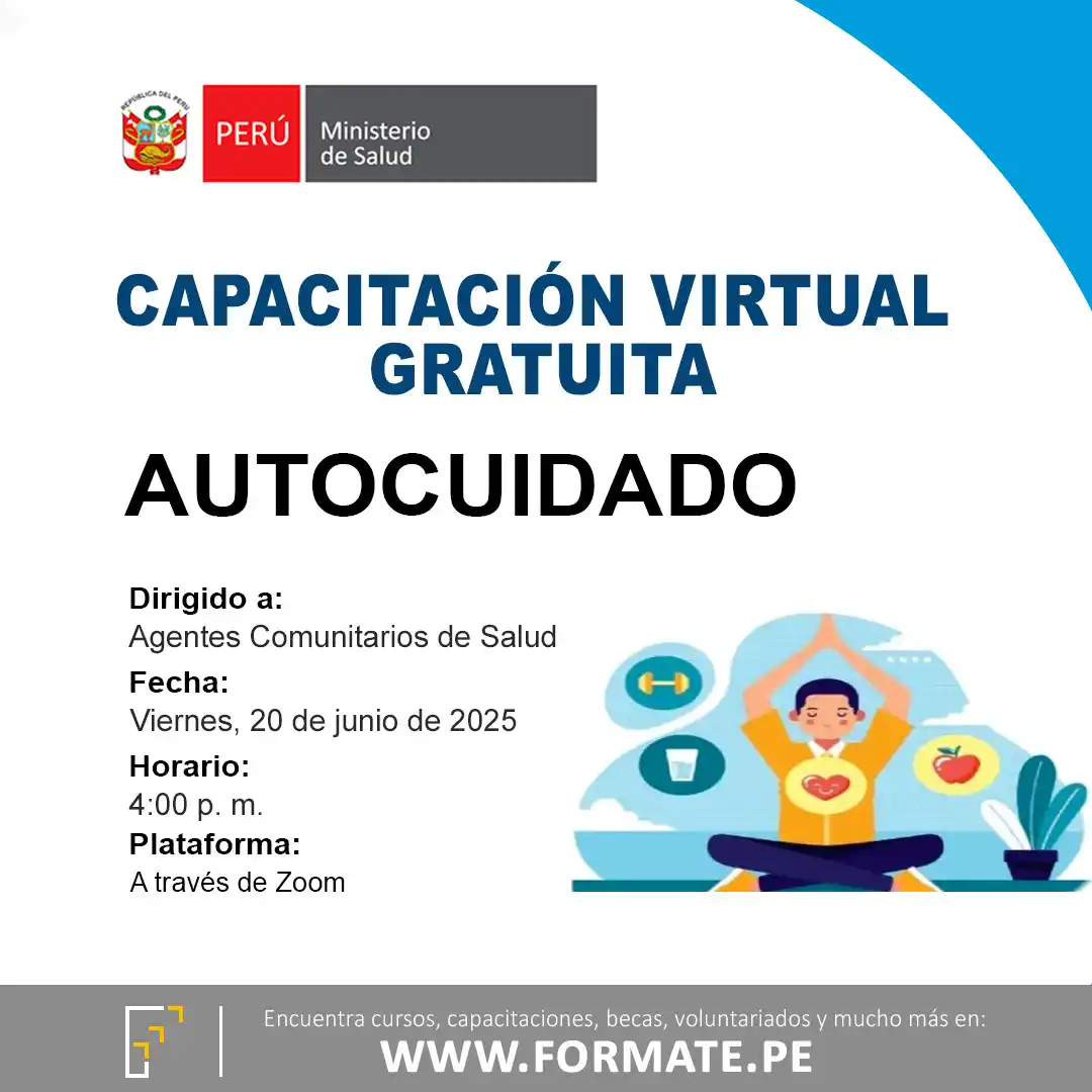 Image from Convocatorias Enfermería: Empleos - Prácticas - Capacitaciones: 📢 ¡Capacitación virtual gratuita! Organizada por el Ministerio de Sal...