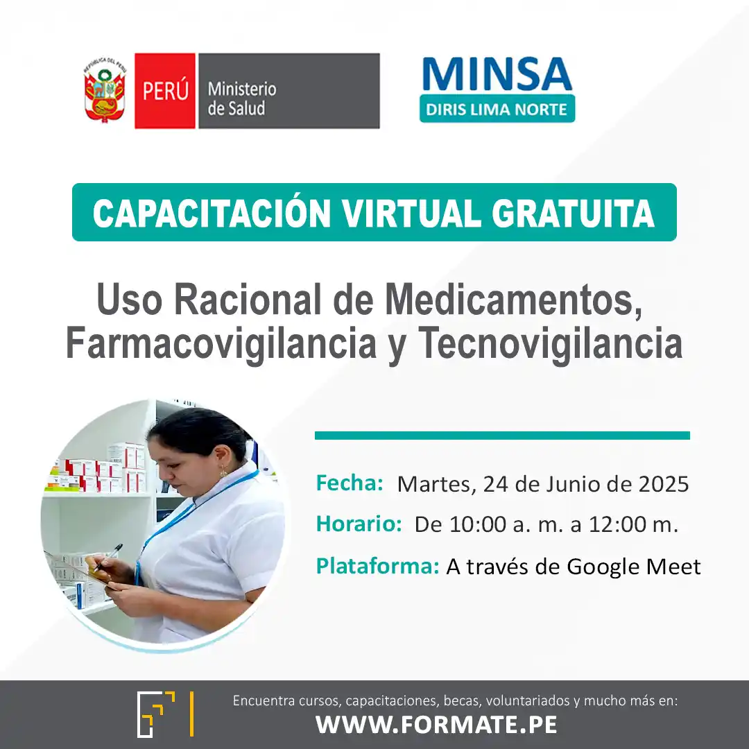 Image from Convocatorias Enfermería: Empleos - Prácticas - Capacitaciones: 📢 ¡Capacitación virtual gratuita! Organizada por la Dirección de Rede...
