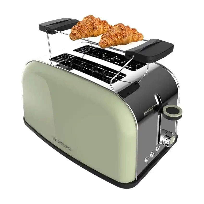 Image from 🔥MEGASCONTI AMAZON🔴 Risparmia con Offerte, Coupon e Sconti: 👀 Cecotec Tostapane verticale Toastin' time 850 Green, 850W, Doppia f...