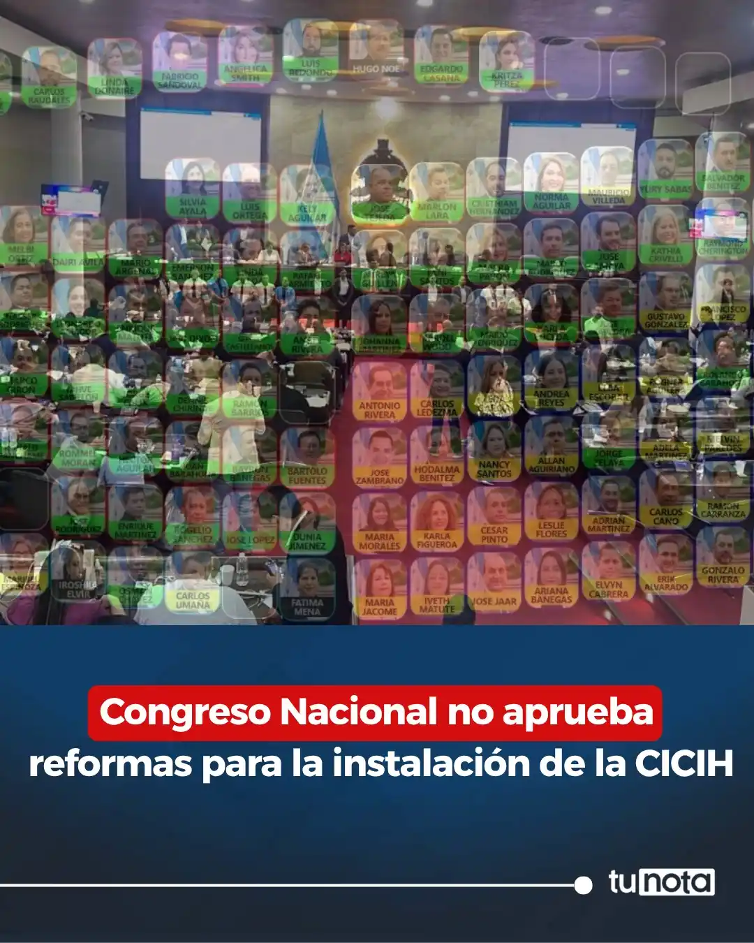 Image from tunota: 🔴Congresistas del PN y PL no votaron a favor de la aprobación del ran...