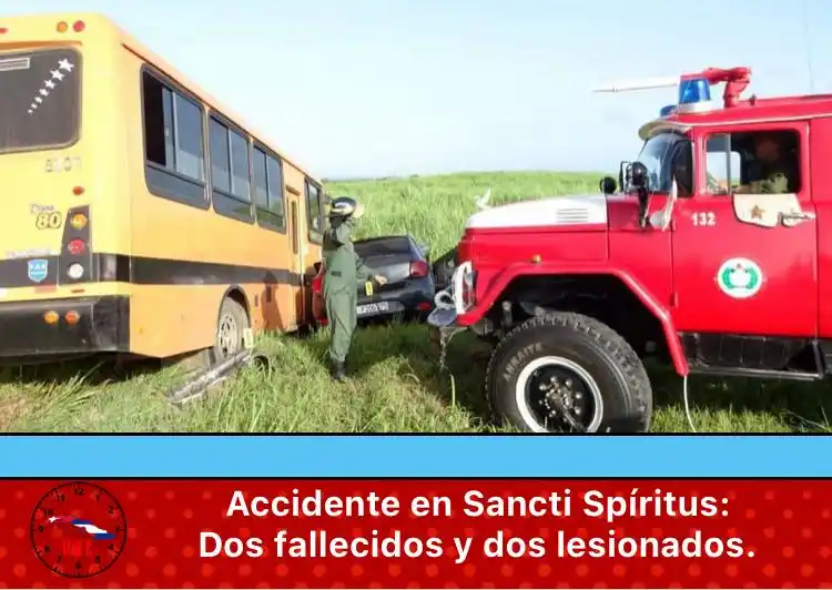 Image from Última Hora Cuba🇨🇺: 🔴🇨🇺Accidente en Sancti Spíritus: Dos fallecidos y dos lesionados. ...