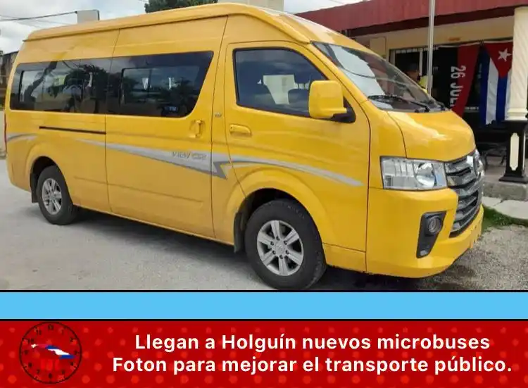 Image from Última Hora Cuba🇨🇺: 🔴🇨🇺Llegan a Holguín nuevos microbuses Foton para mejorar el transpo...