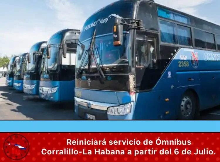 Image from Última Hora Cuba🇨🇺: 🔴🇨🇺Reiniciará servicio de Ómnibus Corralillo-La Habana a partir del...