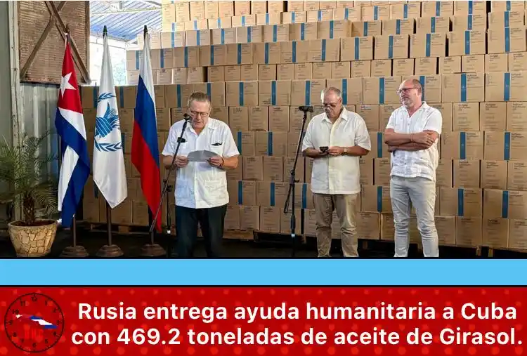 Image from Última Hora Cuba🇨🇺: 🔴🇨🇺Rusia entrega ayuda humanitaria a Cuba con 469.2 toneladas de ac...