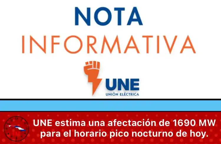 Image from Última Hora Cuba🇨🇺: 🔋🇨🇺Situación Electroenergética para hoy:  🪫Máxima Afectación ayer:...