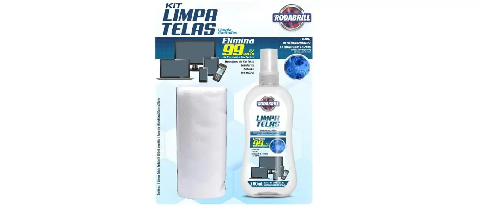 Image from Promoções e Descontos 💰: 🚨DE UM TRATO NAS SUAS TELAS🚨 📢Kit Limpa Telas 100ml Rodabrill + Fre...