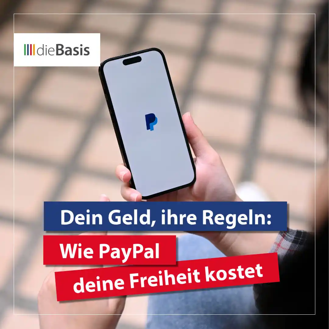 Image from dieBasis NRW: 💶 *Dein Geld, ihre Regeln: Wie PayPal deine Freiheit kostet* 🔒📲 ⚠️...