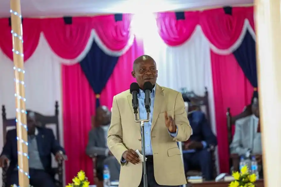 Image from Vuma News: Deputy President Kithure Kindiki has urged Kenyans to love their count...