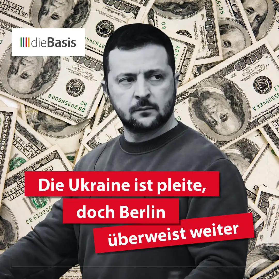 Image from dieBasis NRW: ❌ *Die Ukraine ist pleite, doch Berlin überweist weiter* 💸 *Die Ukra...