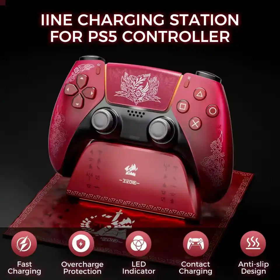 Image from AnruTech - Promoções: 🔥 Dock Carregamento Controle PS5 - IINE antiderrapante, indicador LED...