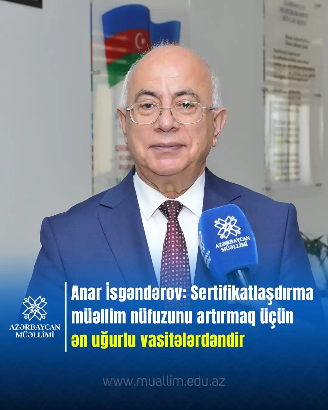 Image from Elm və təhsil media: “Əgər biz müəllimin cəmiyyətdə nüfuzunun yüksəlməsini istəyiriksə, bu ...