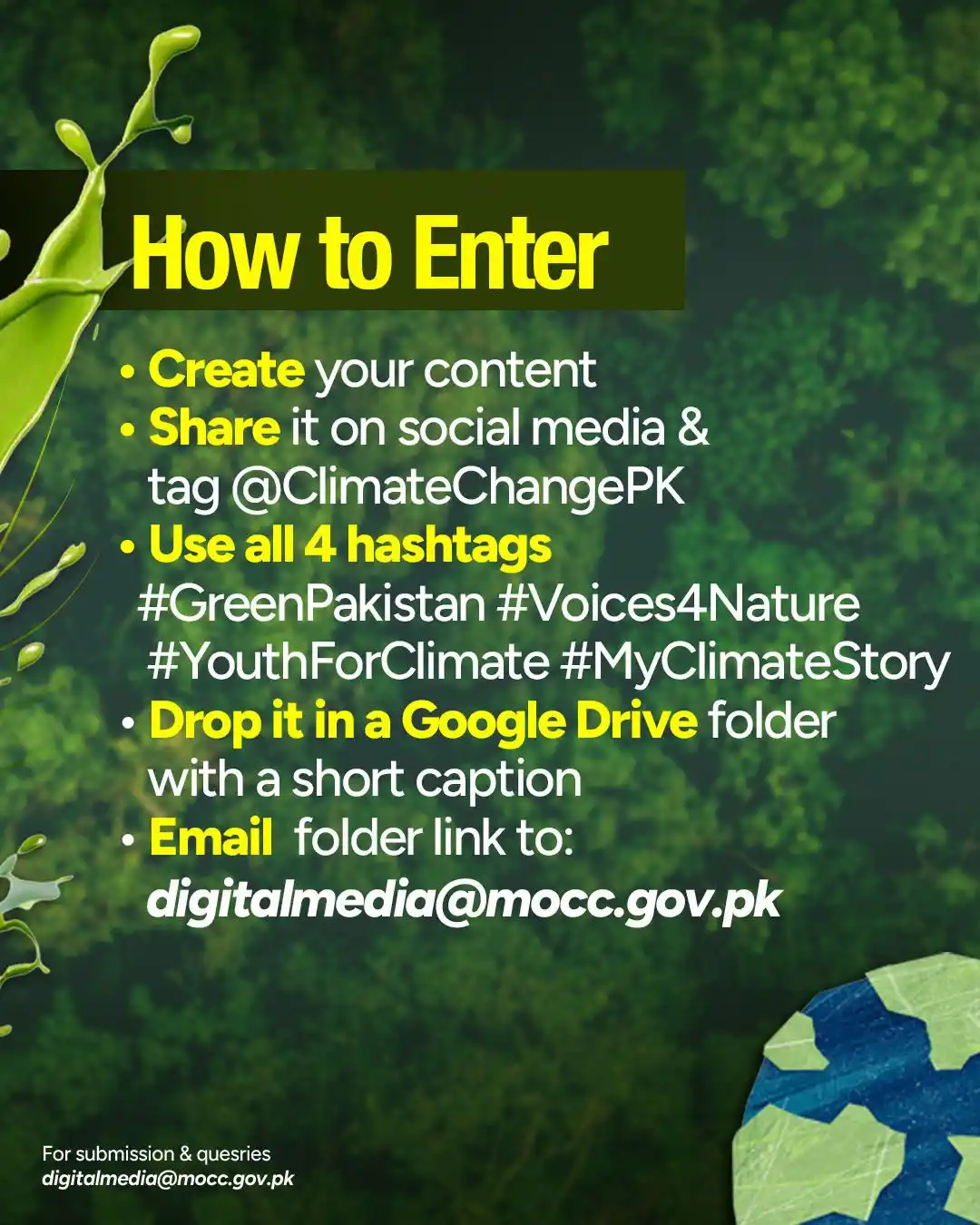 Image from Ministry Of Climate Change, GoP 🇵🇰: 📧 Email entries to: digitalmedia@mocc.gov.pk  <a class="text-blue-500...