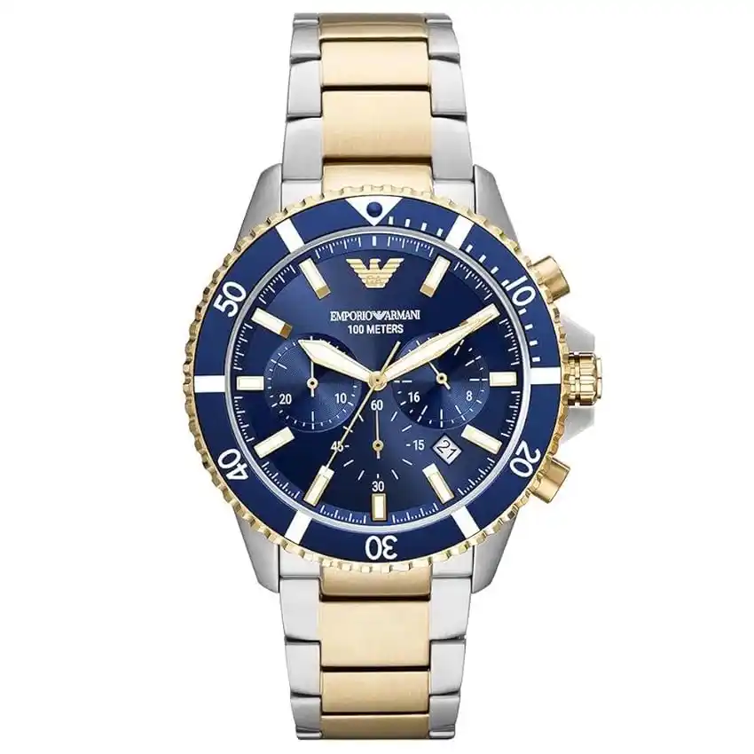 Image from 🔥MEGASCONTI AMAZON🔴 Risparmia con Offerte, Coupon e Sconti: 👀 Emporio Armani Orologio Uomo, Movimento Cronografo, Cassa 43 mm in ...
