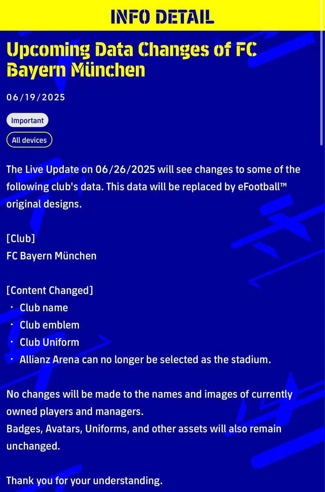 Image from MAD - eFootball Updates: *🆕 FC BAYERN MUNCHEN LICENSE ❌* 🇩🇪 FC Bayern Munchen data will be ...