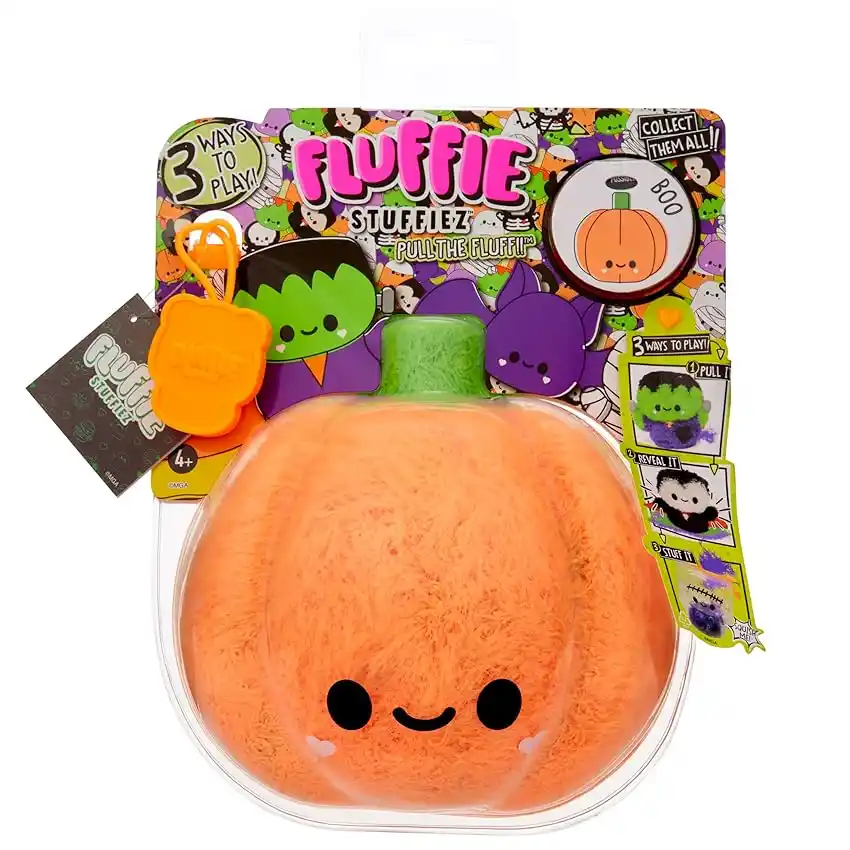 Image from 🔥MEGASCONTI AMAZON🔴 Risparmia con Offerte, Coupon e Sconti: 👀 Fluffie Stuffiez Halloween Zucca - Piccolo peluche da collezione - ...