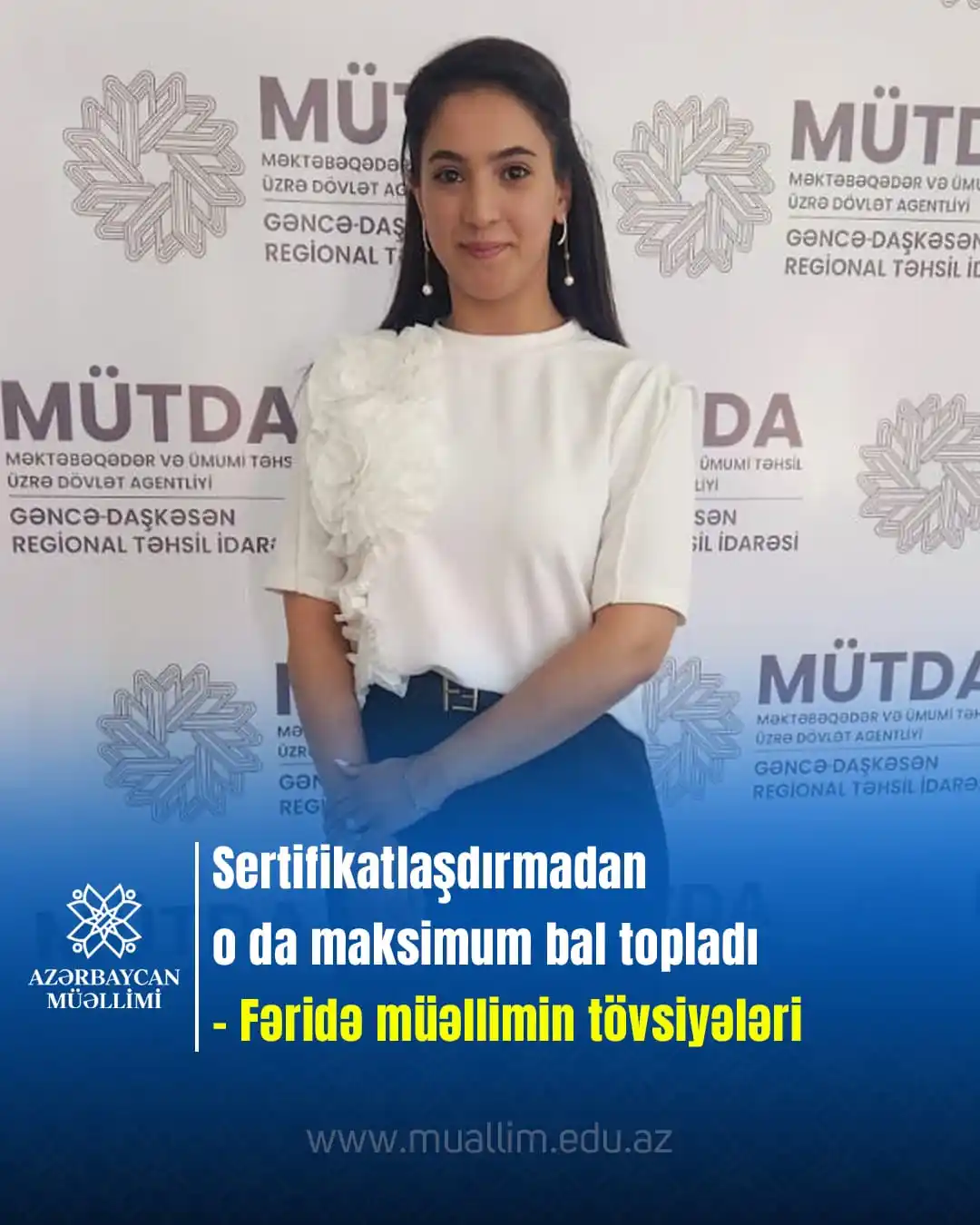 Image from Elm və təhsil media: Gəncə şəhəri 25 nömrəli tam orta məktəbin riyaziyyat müəllimi Fəridə Q...