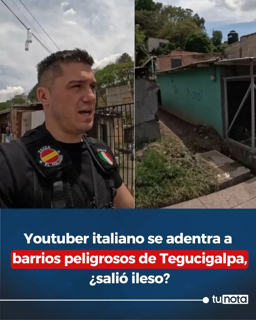 Image from tunota: 🔴Italiano visito dos sectores bajo control de maras en Tegucigalpa. A...