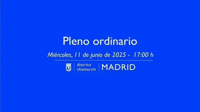 Image from CanalChamartín: 📢La Junta Municipal del Distrito de Chamartín celebra el miércoles el...