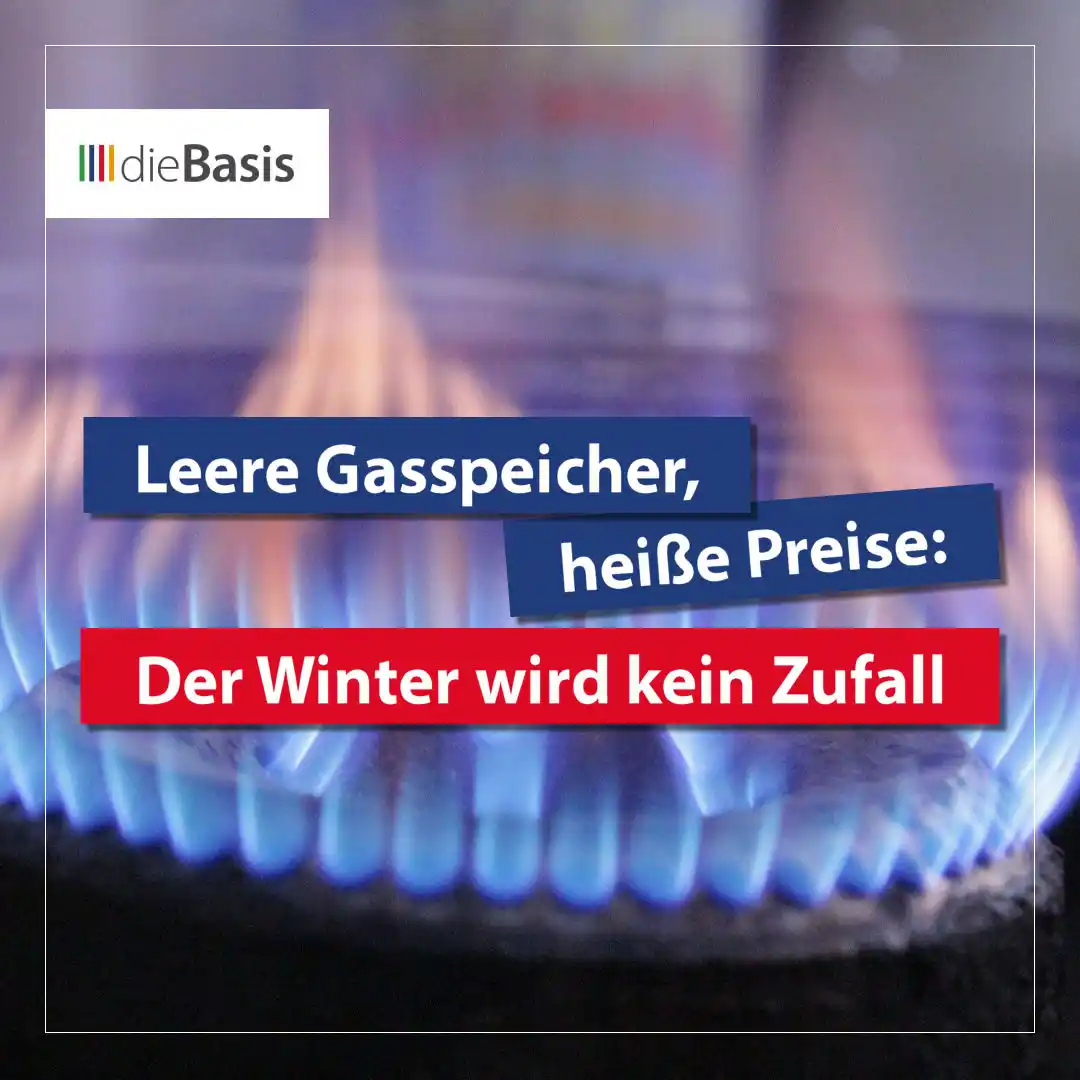 Image from dieBasis NRW: 🪫 *Leere Gasspeicher, heiße Preise: Der Winter wird kein Zufall*  🔥 ...