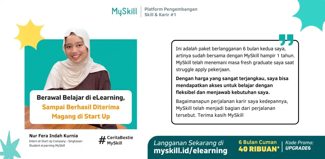 Image from MySkill: *Masuk Start Up setelah Upgrade Skill di eLearning!* ✨👨🏻💻 Bestie,...