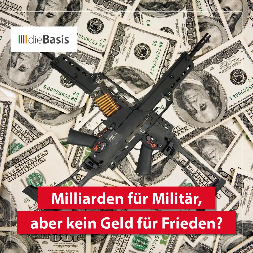 Image from dieBasis NRW: 💣 *Milliarden für Militär, aber kein Geld für Frieden?* 💰 Über 1.40...