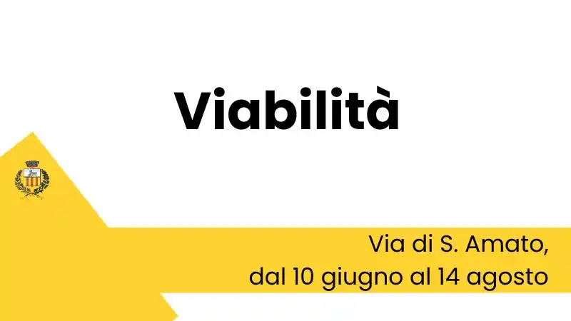 Image from Comune di Vinci: 🚗 🚦 *Modifiche temporanee della viabilità* 📍 Via di S. Amato, dall...