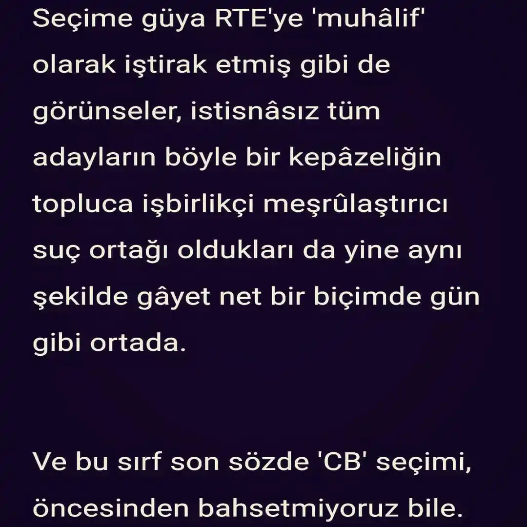 Image from kRasNi siRius a.k.a. 'Kırmızı' Nazmî Akyıldız: ... Ne RTE, ne de ülkelerin sözde 'liderlerinin' hiçbiri aslâ öyle idd...