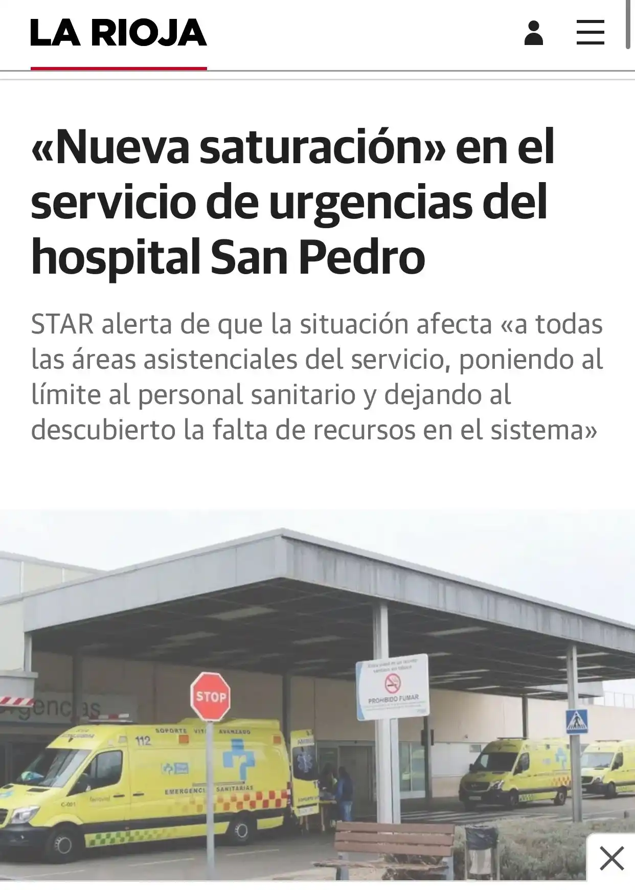 Image from Sindicato STAR: «Nueva saturación» en el servicio de urgencias del hospital San Pedro ...