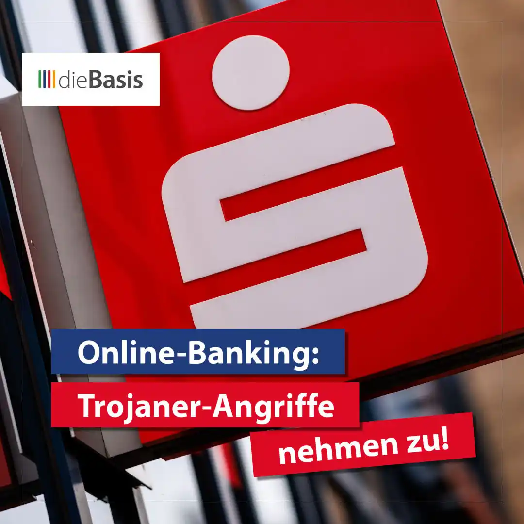 Image from dieBasis NRW: 🔐 *Online-Banking: Trojaner-Angriffe nehmen zu!* ⚠️📲 🛡 Millionen S...