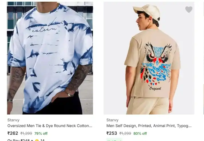 Image from Save Your Money - Deals And offers: *Oversized Men's T-shirt Starts @240.* https://fkrt.cc/g3CcvXk *Loot...