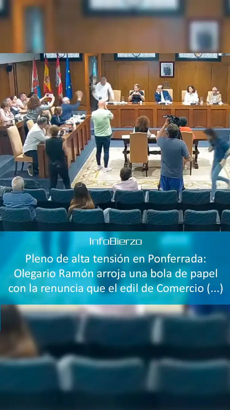 Image from InfoBierzo: Pleno de alta tensión en Ponferrada: Olegario Ramón arroja una bola de...