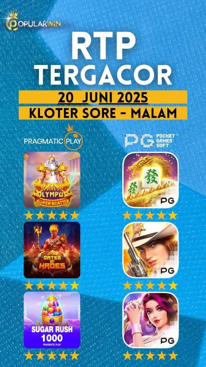 Image from POPULARWIN OFFICIAL: 🎰*POLA GAME GACOR SESI 2*🎰 🗓20 Juni 2025 🗓 ⏱️JAM GACOR 17:00 - 22...