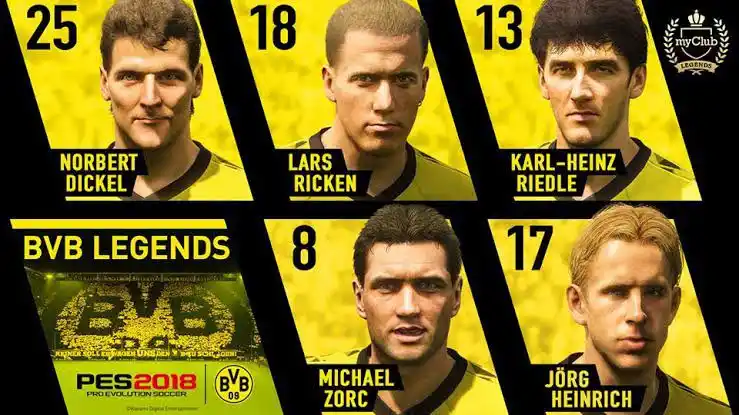 Image from MAD - eFootball Updates: *⬅️ PREVIOUS BVB LEGENDS IN PES 2018* 🇩🇪 Norbert Dickel 🇩🇪 Lars R...