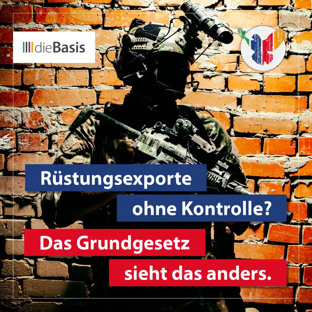 Image from dieBasis NRW: 🔍 *Rüstungsexporte ohne Kontrolle? Das Grundgesetz sieht das anders.*...