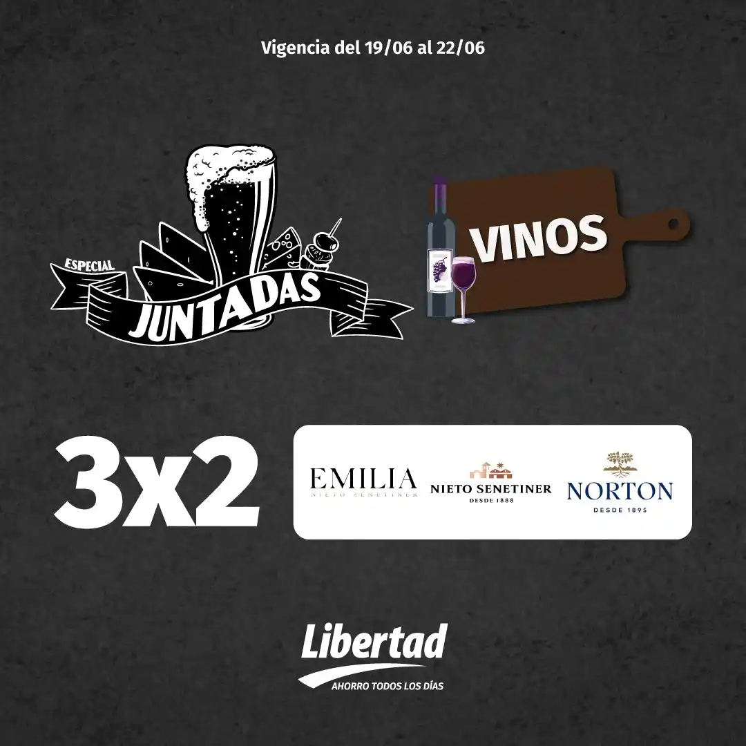 Image from Libertad : 🍷 ¡Se viene el finde largo, Pichón! Y en Libertad lo arrancamos con b...