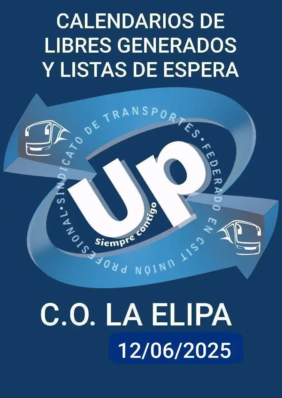 Image from UP Sindicato de Transportes: 🔵 🆙 Sindicato de Transportes 🟦 C.O. LA ELIPA 🔷 CALENDARIOS DE ...