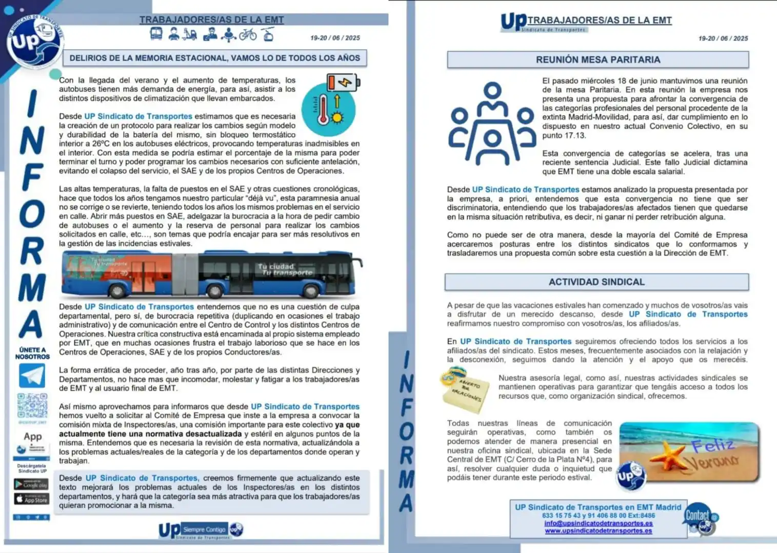 UP Sindicato de Transportes post