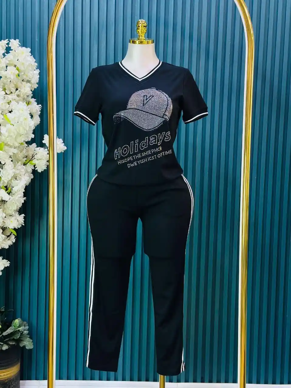 Image from متجر و ازياء دلــع بــنـات🎀 ملابس فساتين: سوت قطعتين يجنن خامة ايروبين صيفي وزن 45 إلى 80 <a class="text-blue-...