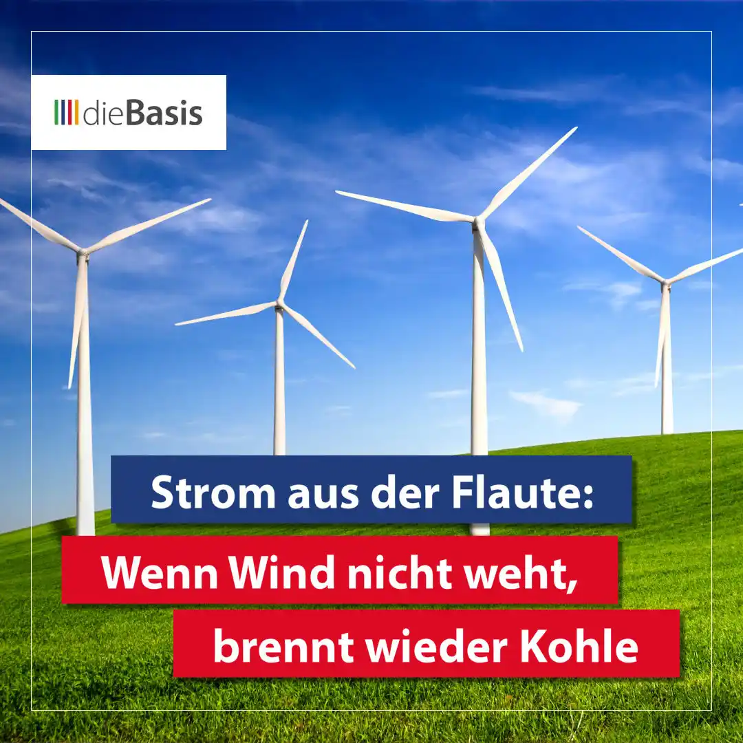 Image from dieBasis NRW: ⚡️ *Strom aus der Flaute: Wenn Wind nicht weht, brennt wieder Kohle* ...
