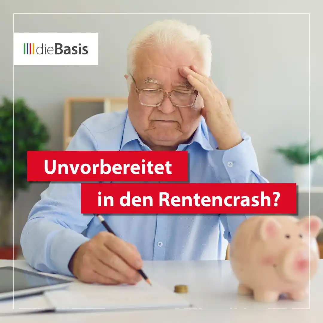 Image from dieBasis NRW: 🫣 *Unvorbereitet in den Rentencrash?*  📈 *1,8 Mio. Babyboomer gingen...