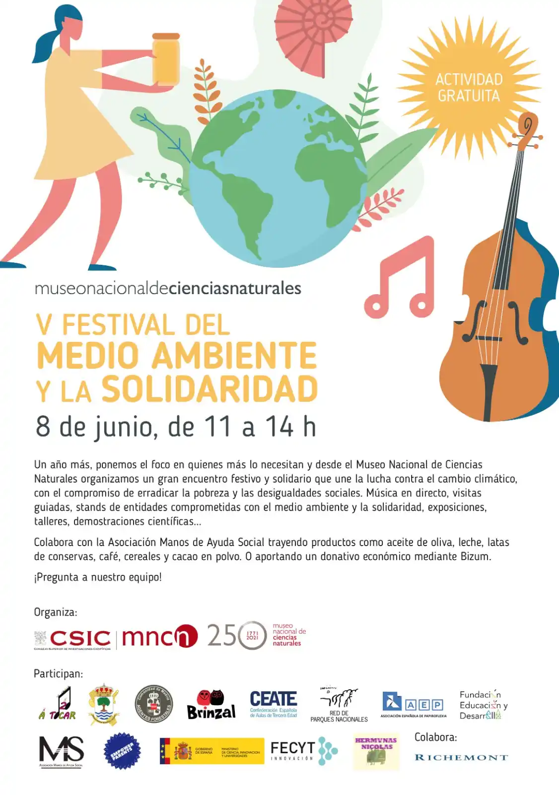 Image from CanalChamartín: 🌍 V Festival del Medio Ambiente y la Solidaridad 📅 Cuándo: Sábado 8 ...