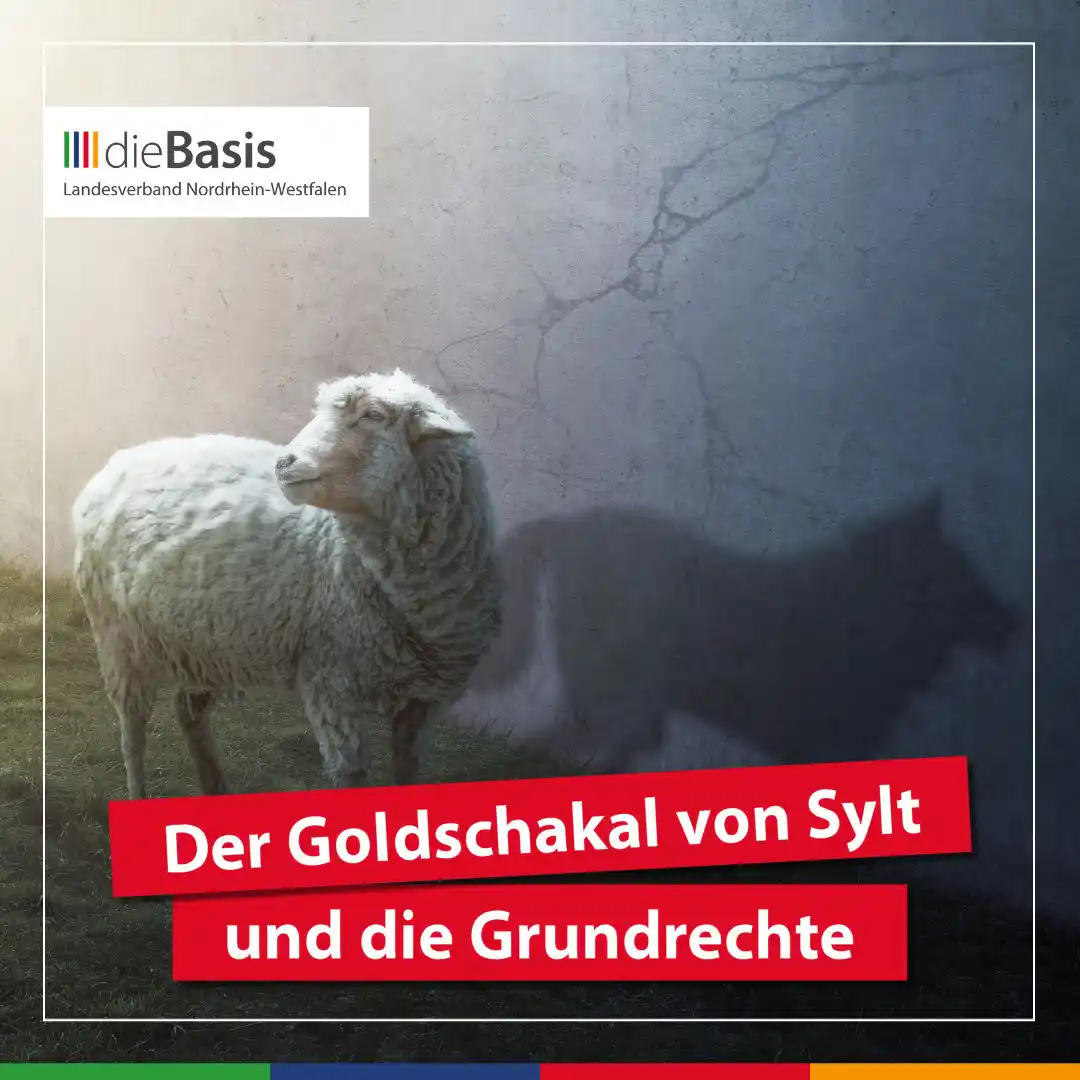 Image from dieBasis NRW: 🧐 *Wenn Grundrechte gegen das Klagerecht verlieren*  🐑 Ein Goldschak...