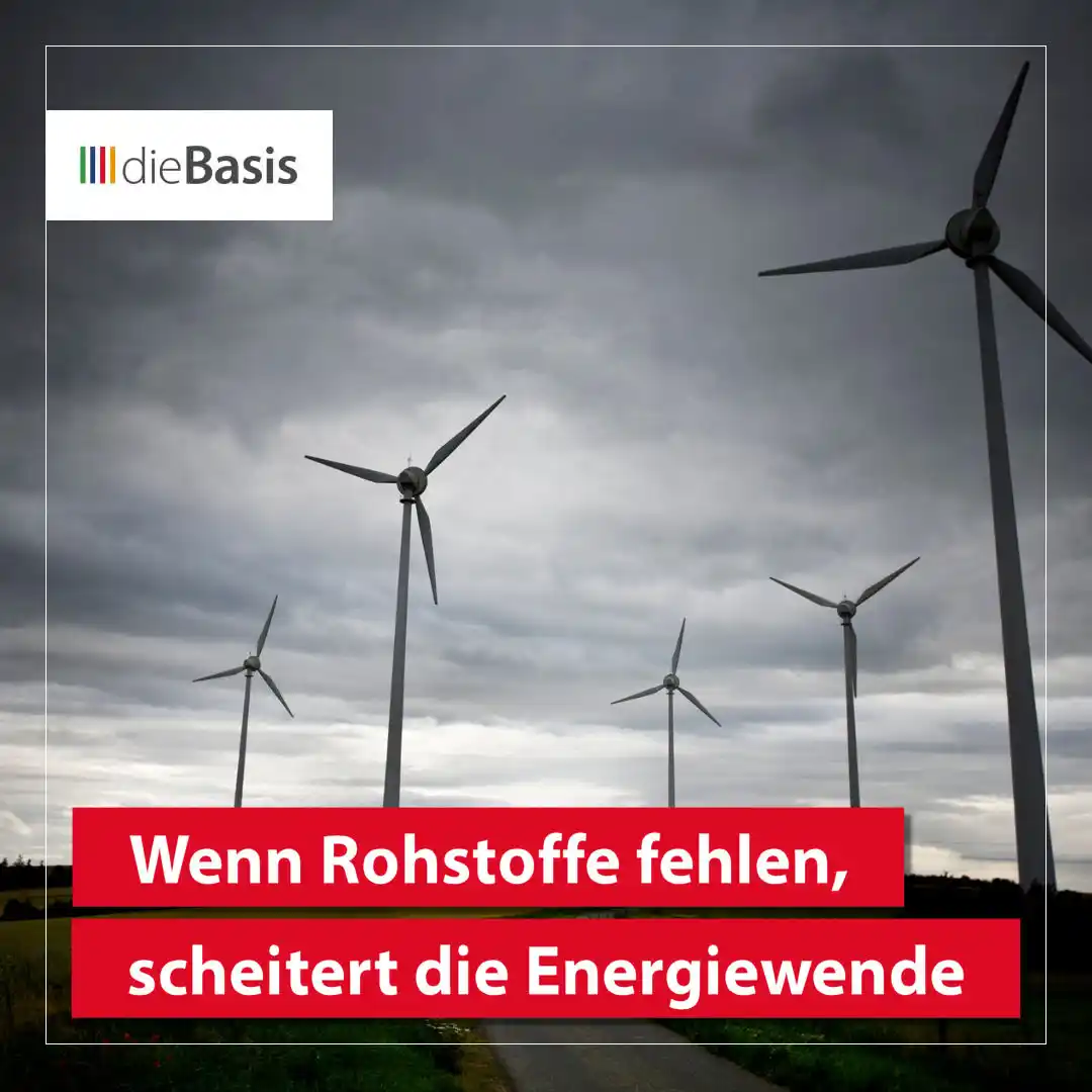 Image from dieBasis NRW: 📉 *Wenn Rohstoffe fehlen, scheitert die Energiewende*  ☀️ *Der Traum ...