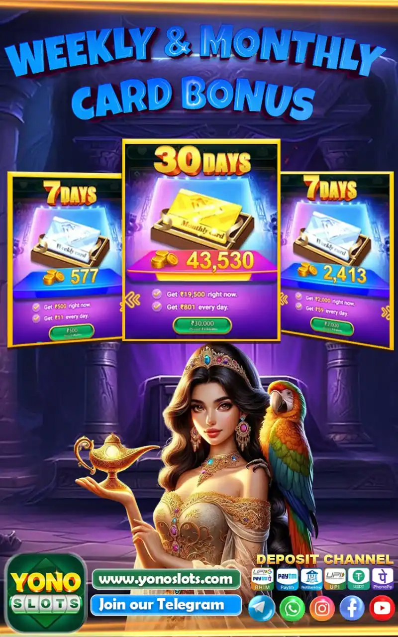Image from YonoSlots: 😄🃏YONOSLOTS WEEKLY CARD & MONTHLY CARD🃏😄 🚀 Boost Your Luck! Get ...
