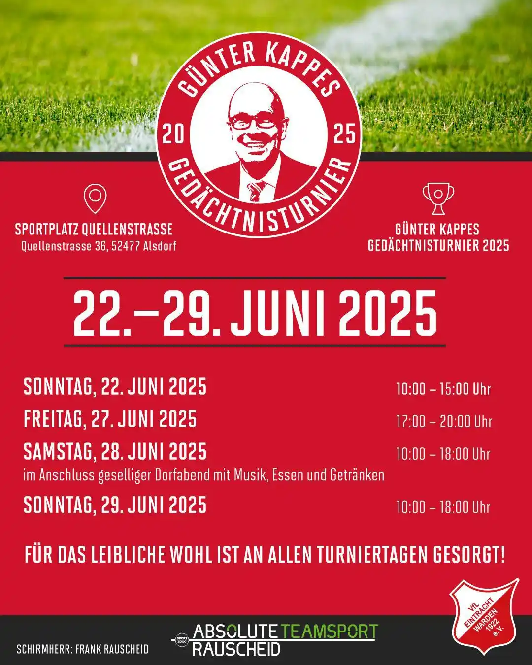 Image from VfL Eintracht Warden 1922 e.V.: Am kommenden Sonntag ist es endlich so weit: Wir starten unser traditi...