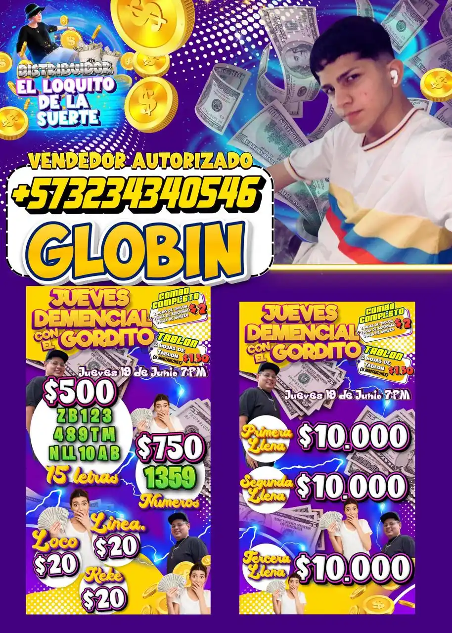 Image from BINGO GORDITO DE LA SUERTE 🍀: 🍀BIENVENIDOS🍀 wa.me/573234340546 •🐉SOY GLOBIN TU AMIGO DE LA SUERT...