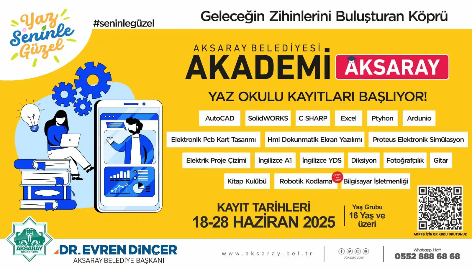 Image from Aksaray Belediyesi: Bilgiye yatırım, geleceğe yapılan en değerli yatırımdır...❤️ 📍Akadem...